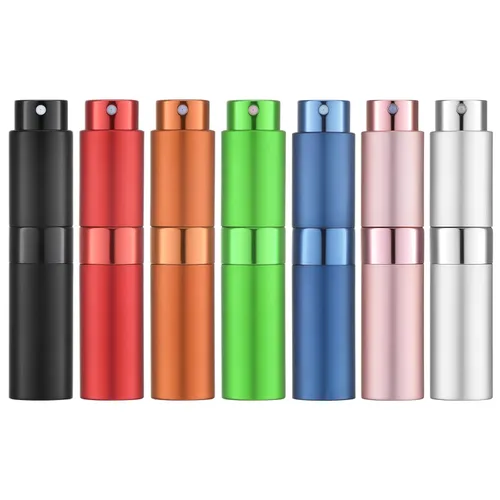 Miniatura 19 de LISAPACK Botella atomizadora de perfume de 0.3 fl oz para viajes (3 piezas) dispensador de colonia vacío, rociador portátil (rojo, rosa, morado)