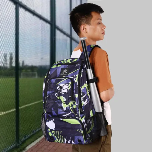 Miniatura 7 de Bolsa para bate de béisbol y sóftbol para jóvenes Adultos, mochila de equipo de béisbol con compartimento para zapatos, gancho para cerca