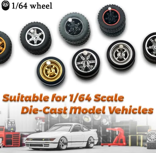 Miniatura 3 de WAVEIST Ruedas Hot 1/64 para modelos de automóviles 1:64 (galvanizado dorado, 10 juegos/1 caja), deportivo, JDM, musculoso, estilo todoterreno