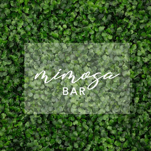 Andaz Press Mimosa - Letrero acrílico con barra horizontal, 7.5 x 11 pulgadas, soporte incluido, señalización para boda, despedida de soltera,