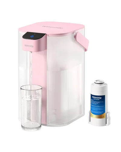 Miniatura 13 de Waterdrop ED01B - Jarra eléctrica con filtro de agua, reduce el 99.6% del plomo y más de 45 impurezas, capacidad de 15 tazas de 200 galones, Azul