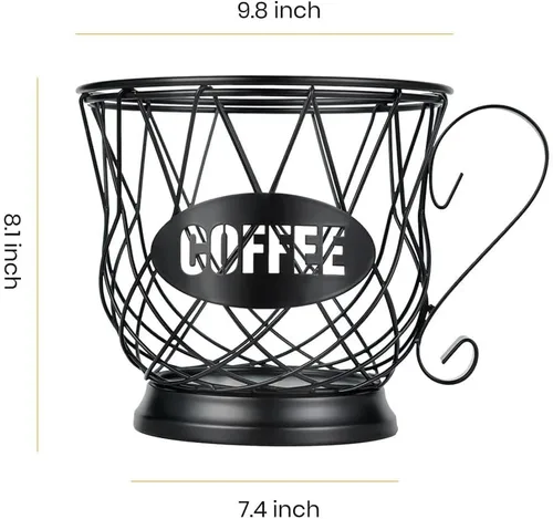 Miniatura 6 de TreeLen Soporte para cápsulas de café, organizador de tazas K, soporte de taza K de gran capacidad para tazas de 40 K, almacenamiento de cápsulas K