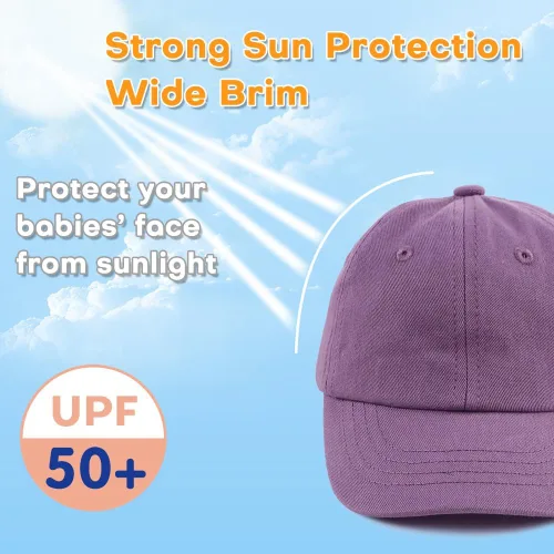 Miniatura 64 de Peecabe Gorra de béisbol para niños pequeños, unisex, de algodón, ajustable, para bebés, niños, gorra de béisbol para niñas de 1 a 5 años