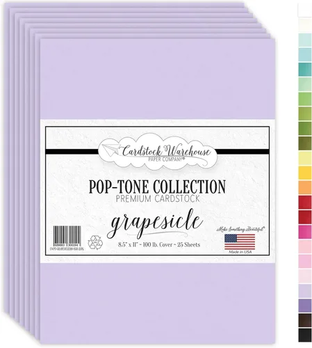 Miniatura 15 de Cardstock Warehouse Pop Tone Banana Split Yellow - 8.5 x 11 pulgadas - 100 libras / 270 GSM - Papel de cartulina mate premium - 25 hojas Rosa