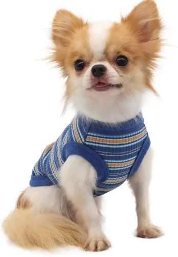 Miniatura 11 de LOPHIPETS Camiseta Chaleco 100% Algodón Acanalado para Perros Pequeños Teacup Chihuahua Yorkie Ropa de Cachorro Camiseta sin Mangas-Rosa/XS