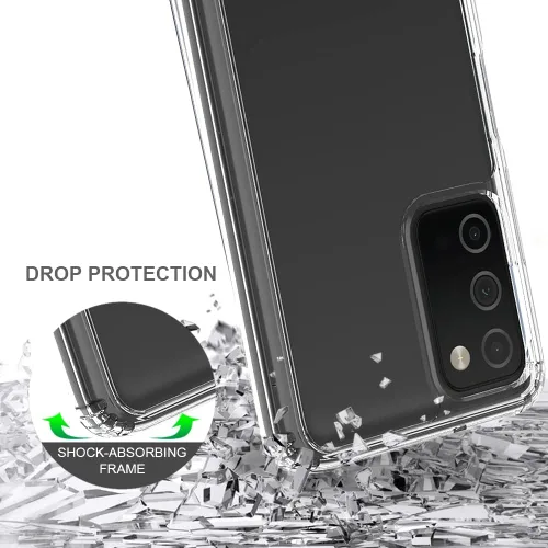 Miniatura 5 de Funda para Galaxy A03S Samsung A03S Funda Premium Clear Panel trasero + TPU Bumper Cover para Samsung Galaxy A03S versión de EE. UU. (YKL negro)