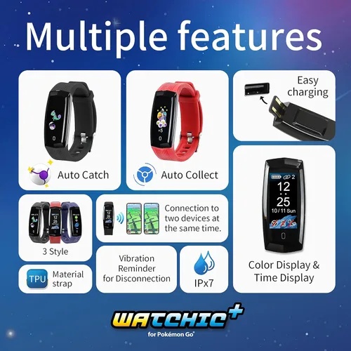 Miniatura 3 de Brook Pocket Auto Catch Watchic Plus - Atrapasador automático de cuentas duales, IPX7 impermeable, pantalla a color de 0.96 pulgadas, para Pocket