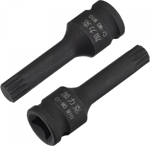 Miniatura 9 de uxcell M7 Impact Spline Bit Socket, 3/8" Square Drive 2.362 in Longitud CR-MO Tamaños métricos 2 Pcs