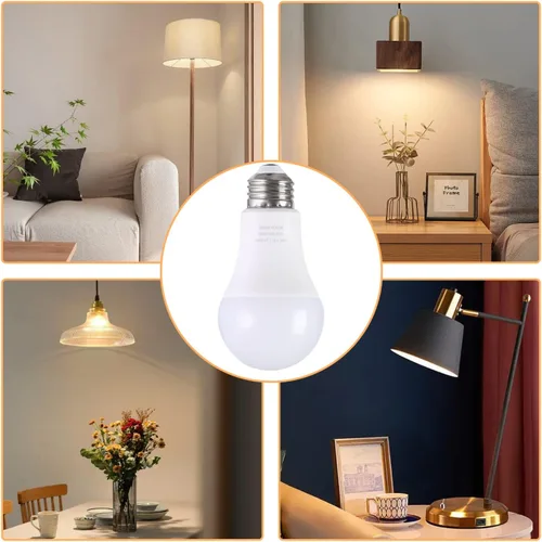 Miniatura 7 de Bombillas LED A19 con control remoto, bombillas de 800 lm 9 W (equivalente a 60 W), regulables continuas 3000K-6000K, base E26, CRI 80+, 2.4 GHz