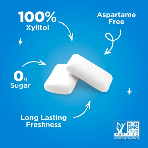 Miniatura 6 de PUR Gum Chicle sin aspartamo 100% xilitol Chicle con sabor natural a menta piperita, 9 piezas (paquete de 12)