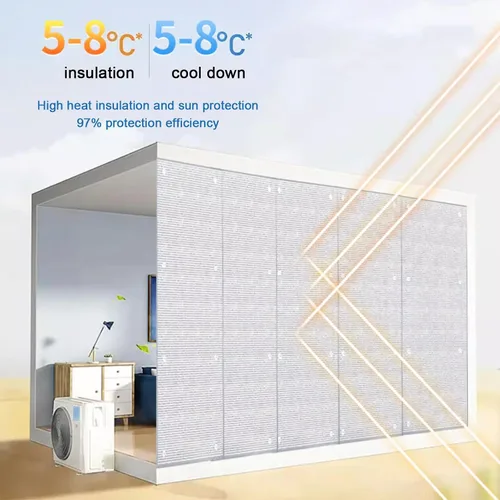 Miniatura 6 de Película reflectante para ventana, película de privacidad totalmente opaca para ventana, barrera radiante impermeable e insonorizada, bloqueo UV