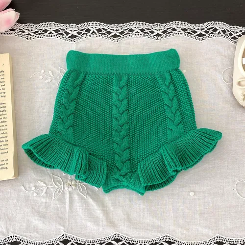Miniatura 2 de Ashmyova Pantalones cortos de punto con volantes para bebés y niñas