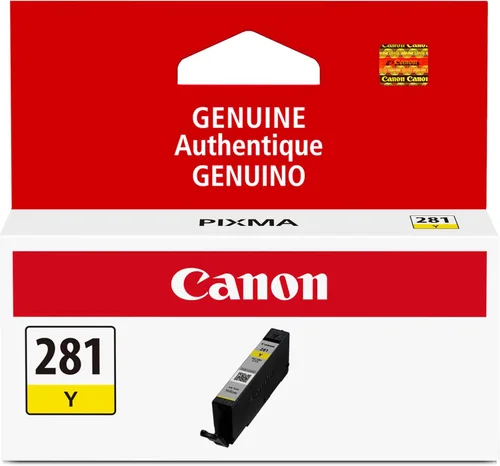 Canon CLI-281 Depósito de tinta amarilla genuina, compatible con impresoras TR8520, TS9120, TS8120, TS6120, TS9521C/a, TS9520/a, TS8220, TS6220,