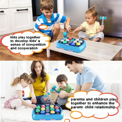 Miniatura 6 de Whack Game - Juguetes para niños de 3, 4, 5, 6 años, juguetes para niños de 2 a 4 años, 3 modos y juguete interactivo ligero para niños pequeños