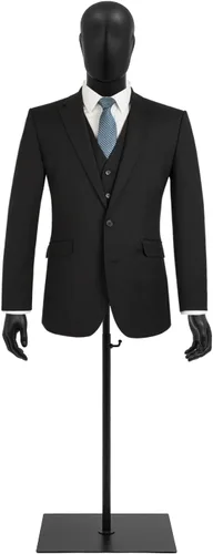 Miniatura 7 de Forma de vestido de torso de maniquí masculino, maniquí de costura con brazos desmontables, exhibición de maniquí con soporte de metal, altura