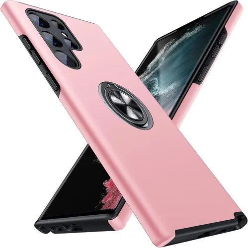 Miniatura 23 de JAME para Funda Samsung Galaxy S22 Ultra, Funda Protectora de Parachoques Suave y Delgada para Cubierta Samsung S22 Ultra, con Soporte de Anillo