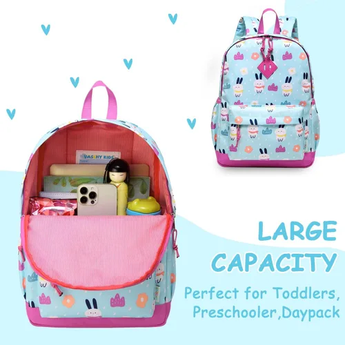 Miniatura 6 de VASCHY - Mochilas para niños y niñas, ligeras, resistentes al agua, con correa para el pecho