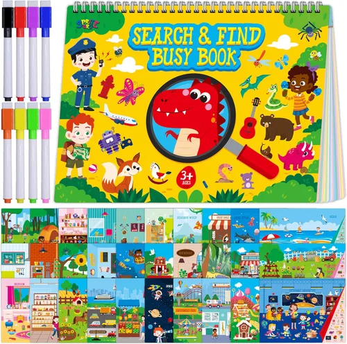 Miniatura 9 de Libro Ocupado Preescolar, Libro de Actividades de 30 Temas Diferentes, Juguetes Montessori de Aprendizaje Herramienta Educativa