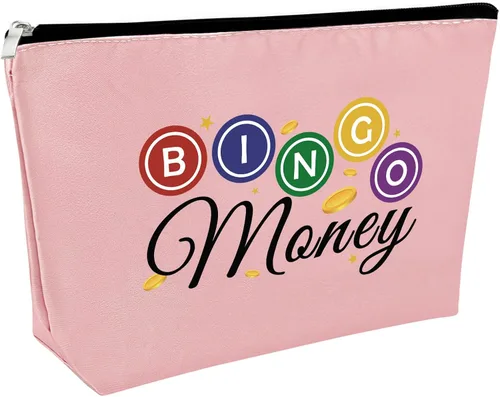 Miniatura 8 de Sfodiary Bolsa de regalo para amantes de los juegos de bingo - Bolsa de cosméticos para amantes del casino para mujeres Bingo Player, White-Bingo