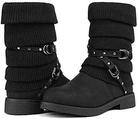 Miniatura 2 de DREAM PAIRS - Botas para nieve de media caña para mujer