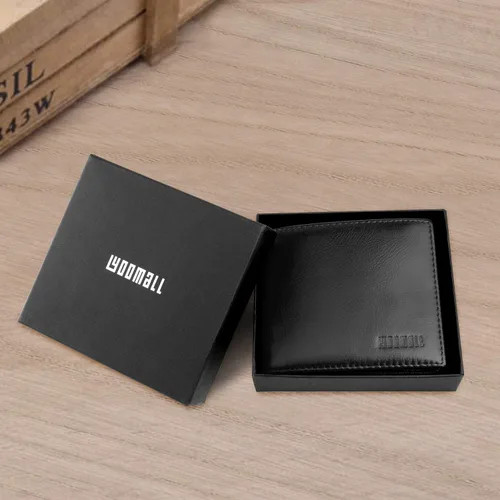 Miniatura 7 de YOOMALL Cartera de piel para hombre con bolsillo para monedero y ventana de identificación