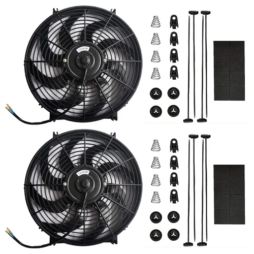 Miniatura 15 de mupera Ventilador de refrigeración de radiador eléctrico de alto rendimiento de 10 pulgadas, ventilador delgado universal mejorado (2026), conjunto