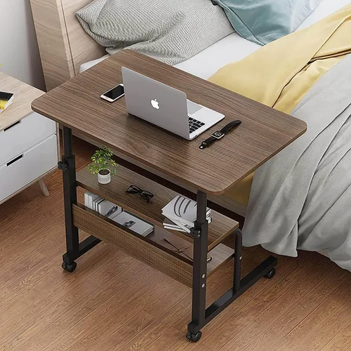 Miniatura 2 de Mesa de escritorio movible para espacios pequeños, práctico escritorio portátil para computadora, ajustable, para la oficina en casa, mesita