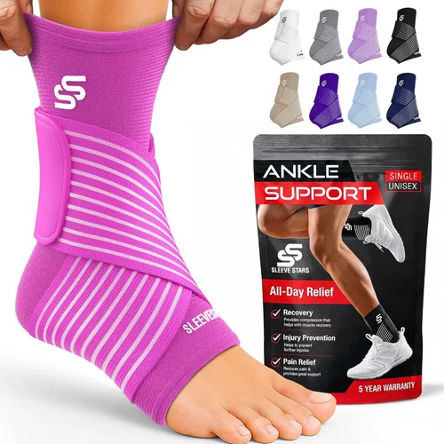 Miniatura 15 de Tobillera Sleeve Stars para mujeres y hombres, tobillera para esguince de tobillo, manga de compresión para alivio de la fascitis plantar, soporte