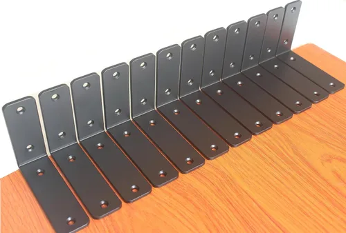 Miniatura 9 de Paquete de 12 soportes de estante en L de 8 pulgadas de largo x 6 pulgadas de alto x 1.5 pulgadas de ancho, 5 mm de grosor, soporte de estante en L