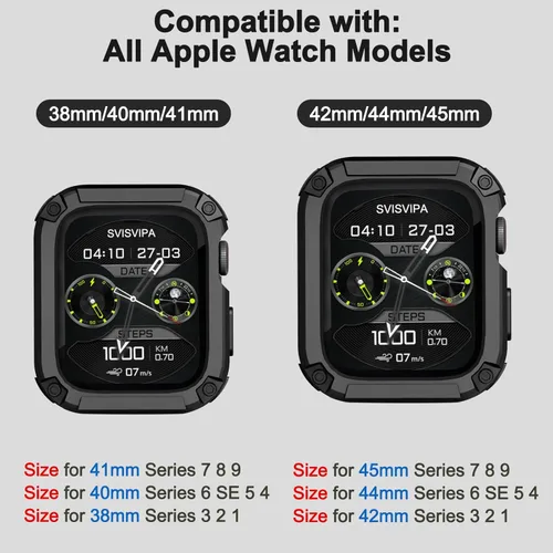 Miniatura 6 de Correa con funda compatible con Apple Watch de 1.614 pulgadas, 1.575 pulgadas, 1.496 pulgadas, iWatch Series 8 7 SE 6 5 4 3 2 1, correa deportiva