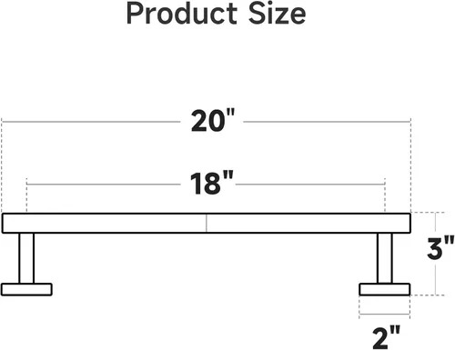 Miniatura 2 de USHOWER Barra de toalla cromada pulida, toallero de 18 pulgadas para montaje en pared de baño, varilla de toalla de acero inoxidable SUS304 Cromo