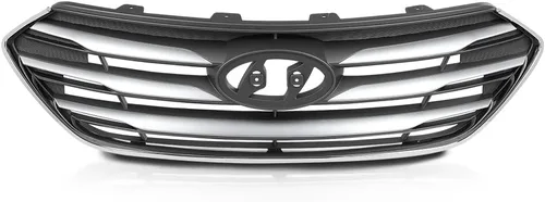 Miniatura 18 de GRAND ORANGE Conjunto de parrilla delantera compatible con Hyundai Sonata 2011 2012 2013 cromo ABS plástico parrilla HY1200154 863503S100