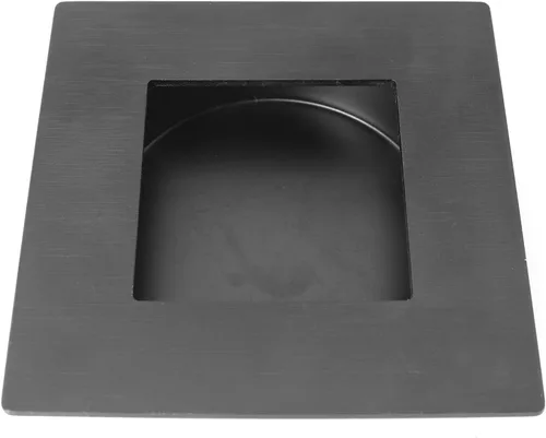 Miniatura 2 de 2 tiradores negros para puerta corrediza de armario, manijas de gabinete de cocina empotradas, mango cuadrado para puertas correderas, cajones