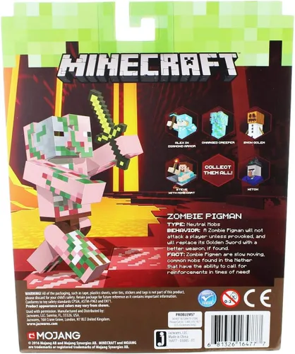 Miniatura 4 de Minecraft Paquete de figuras de cerdito zombi