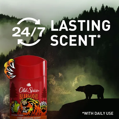Miniatura 4 de Old Spice Desodorante sin aluminio para hombres, protección contra el olor 24/7, frescura y aroma duradero 24/7, se aplica transparente, Bearglove