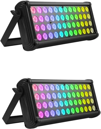 Miniatura 9 de U`King Barra de luz LED para escenario, 80 W, 48 LED, RGB Dj, barra de luces 2/8/12 DMX, reproducción automática, luz estroboscópica activada por