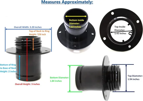 Miniatura 4 de Aftermarket Jet Ski - Cuello de llenado de tanque de gasolina compatible con Kawasaki OEM # 59231-3734 800 900 1100 1200 SX-R STX ZXI (negro)
