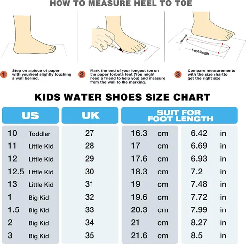 Miniatura 6 de SEEKWAY - Zapatos de agua para niños y niñas, de secado rápido, antideslizantes, calcetines acuáticos para deportes al aire libre, piscina