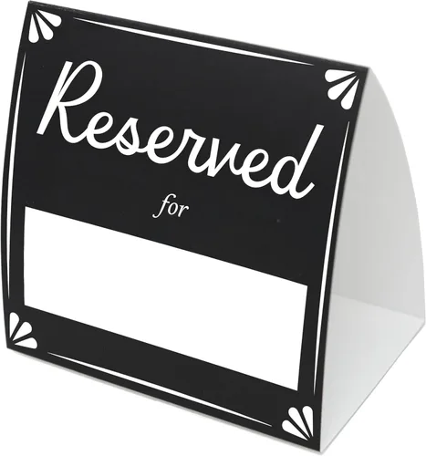 Miniatura 7 de Carteles de mesa reservados, paquete de 20 Tarjetas de mesa para bodas, restaurantes, eventos