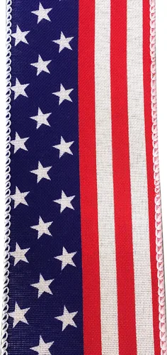 Cinta patriótica roja, blanca y azul, 2 1/2 pulgadas x 10 yardas, cinta de bandera estadounidense para coronas, 4 de julio, árboles, manualidades,
