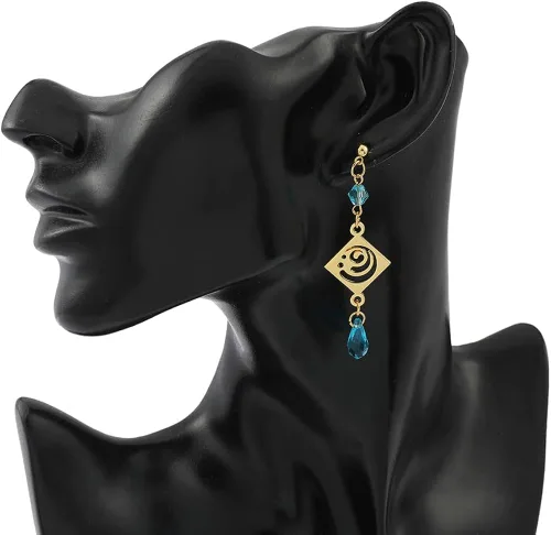 Miniatura 7 de Genshin Dangle Earrings For Women Girl - Anime Figure Element Eye Of God Anemo Vision Earrings Venti Cosplay Jewelry For Christmas Halloween