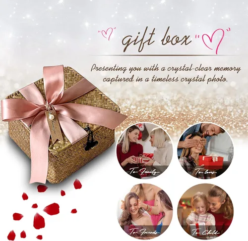 Miniatura 9 de YSPQBY Foto de cristal 3D personalizada, regalos personalizados para padre, papá, abuelo, hombres, marido, novio, él, gran regalo personalizado