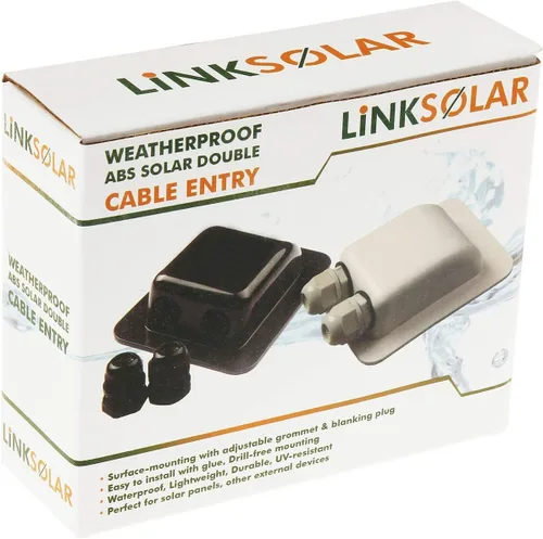 Miniatura 9 de Entrada de cable solar resistente a la intemperie de plástico ABS doble para todos los tipos de cables de 2mm² a 6mm² para proyectos solares en RV