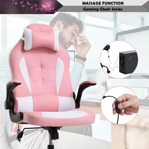 Miniatura 5 de Silla de juegos de masaje para adultos, silla de PC, silla de videojuegos, silla de juegos barata, silla de escritorio ergonómica con reposacabezas