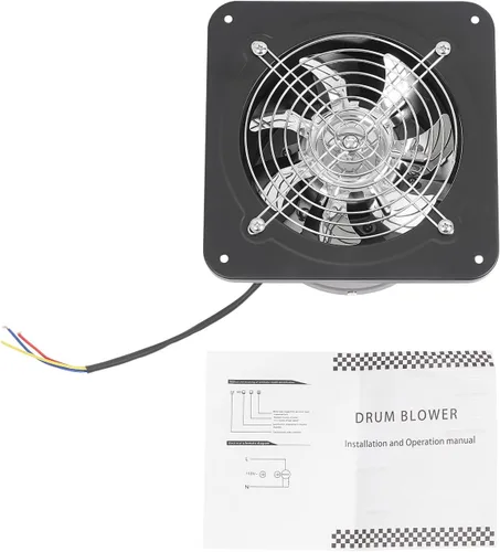 Miniatura 9 de DNYSYSJ Ventilador de escape de pared de 6 pulgadas, ventilador de alto flujo de aire, 110 V, 40 W, 2800 RPM, extractor de ventilación sin ruido