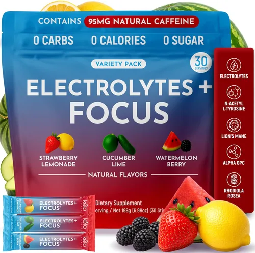 Miniatura 15 de Keto Vitals Paquetes de electrolitos en polvo originales Paquetes de hidratación de electrolitos amigables con Keto Electrolitos sin azúcar
