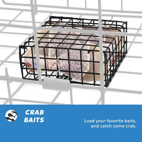 Miniatura 5 de Jaulas de Señuelo para Cangrejos con Recubrimiento de Vinilo para Trampa de Cangrejos de Alta Resistencia, Caja de Jaula 6"x6"x3
