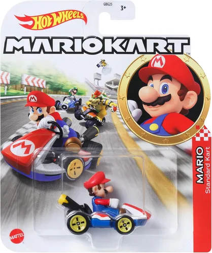 Miniatura 6 de Colección de Vehículos de Réplica Fundidos a Presión Hot Wheels Mario Kart a Escala 1:64, Juguetes Coleccionables