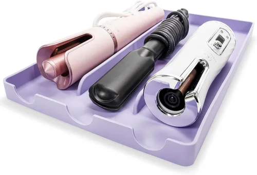 Organizador de herramientas de silicona para el cabello – Alfombrilla resistente al calor y soporte para secadores de pelo, secadores de pelo y