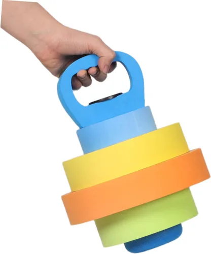 Miniatura 4 de Abaodam 1 par de mancuernas de agua ajustables de Eva para gimnasia ligera flotante para natación, preescolar, ejercicios de brazo, mancuernas